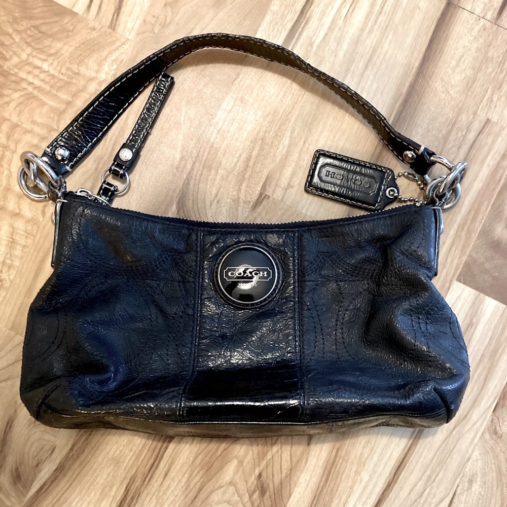 Coach Black Demi Patent Leather Shoulder Bag 15141